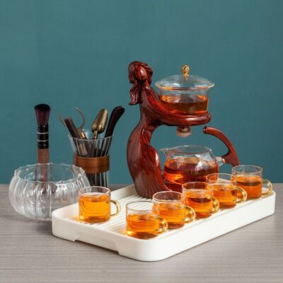 Maid Semi-automatic Tea Set Tea Making Kungfu Teapot Automatic Tea Set Heat-resi