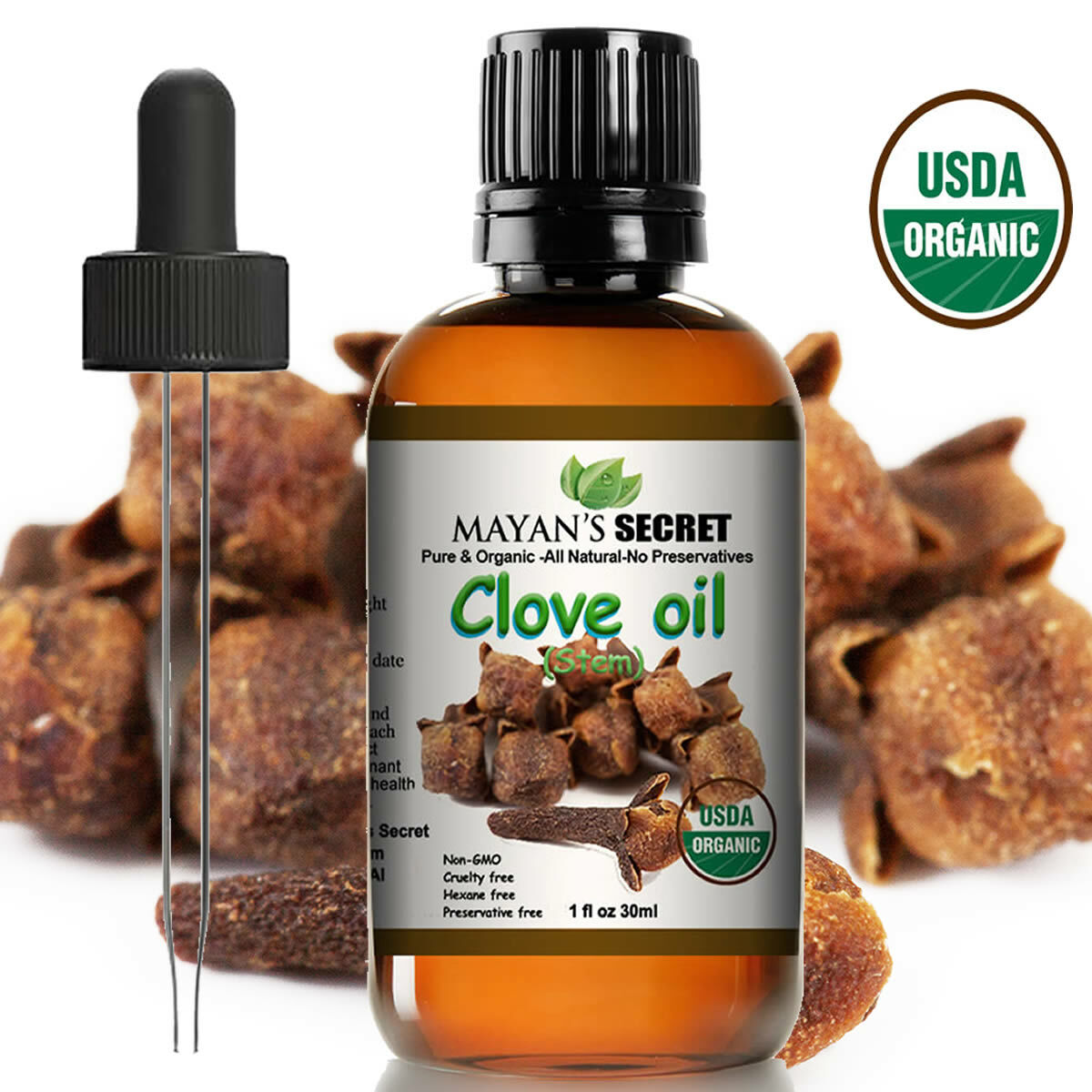 Usda Certified - Aromatherapy Clove Oil 30ml (1oz)