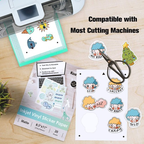 200 Sh Koala bedruckbar Vinyl Aufkleber Papier Wasserdicht Tintenstrahl Laser Cricut Bulk - Bild 13 von 14