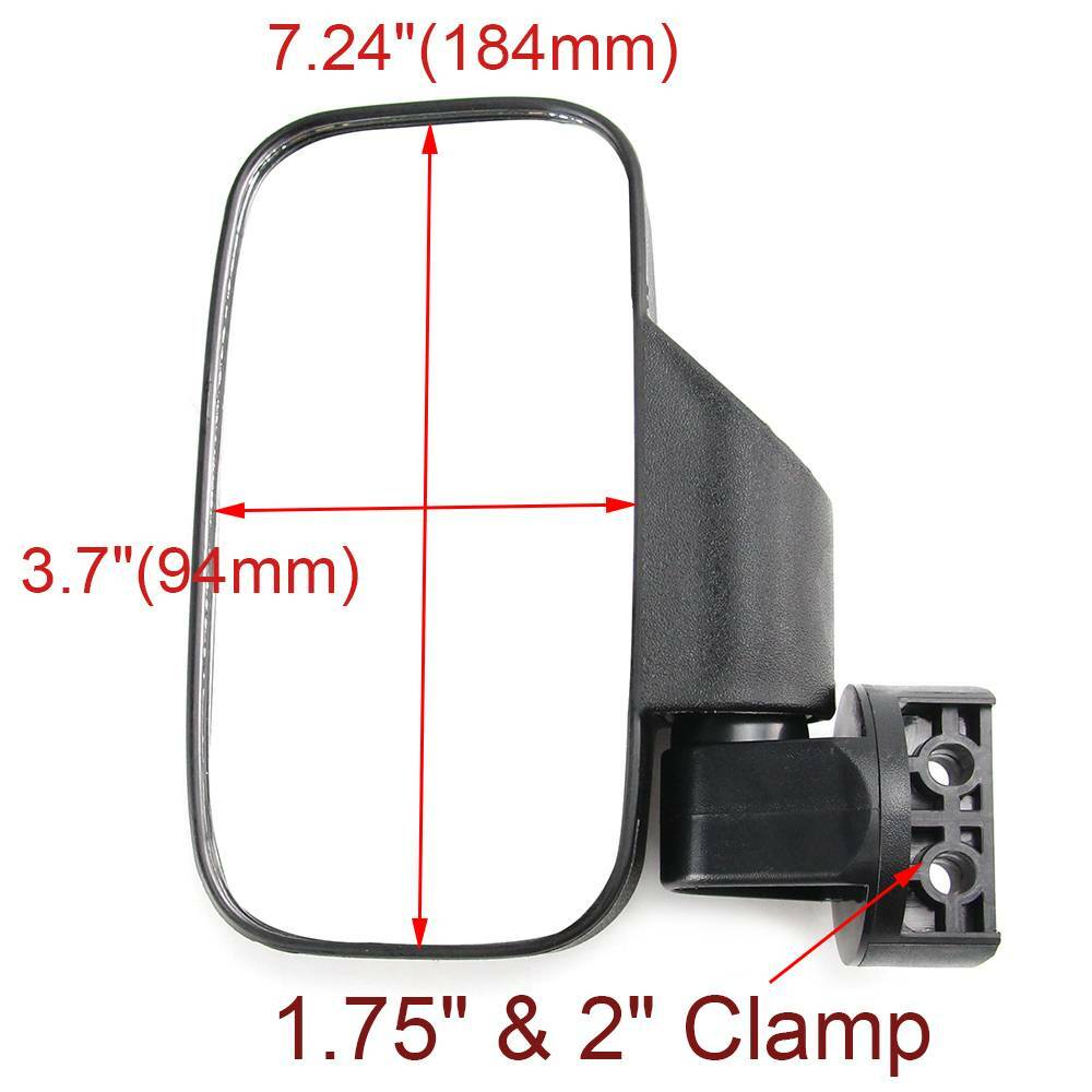 OUMURS UTV Side Mirror Set – 1.75"-2" Roll Cage Clamp – For Polaris RZR, Yamaha Rhino, Honda Pioneer