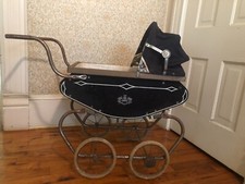 Black VINTAGE 1950s CORONET BABY DOLL BUGGY CARRIAGE PRAM