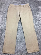 St Johns Bay Khaki Pants Mens Size 36x32 Brown Twill Chino Straight Leg Work Pan