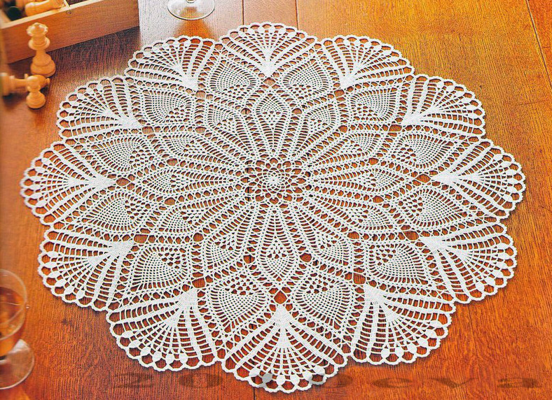 HECHO A MANO MANTELITO ENCAJE #0035/ HANDMADE Lace Crochet DOILY + REGALO/GIFT
