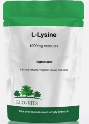 L-Lysine 1000MG Capsules – Supports Immunity, Skin & Tissue Repair ECO-VITS