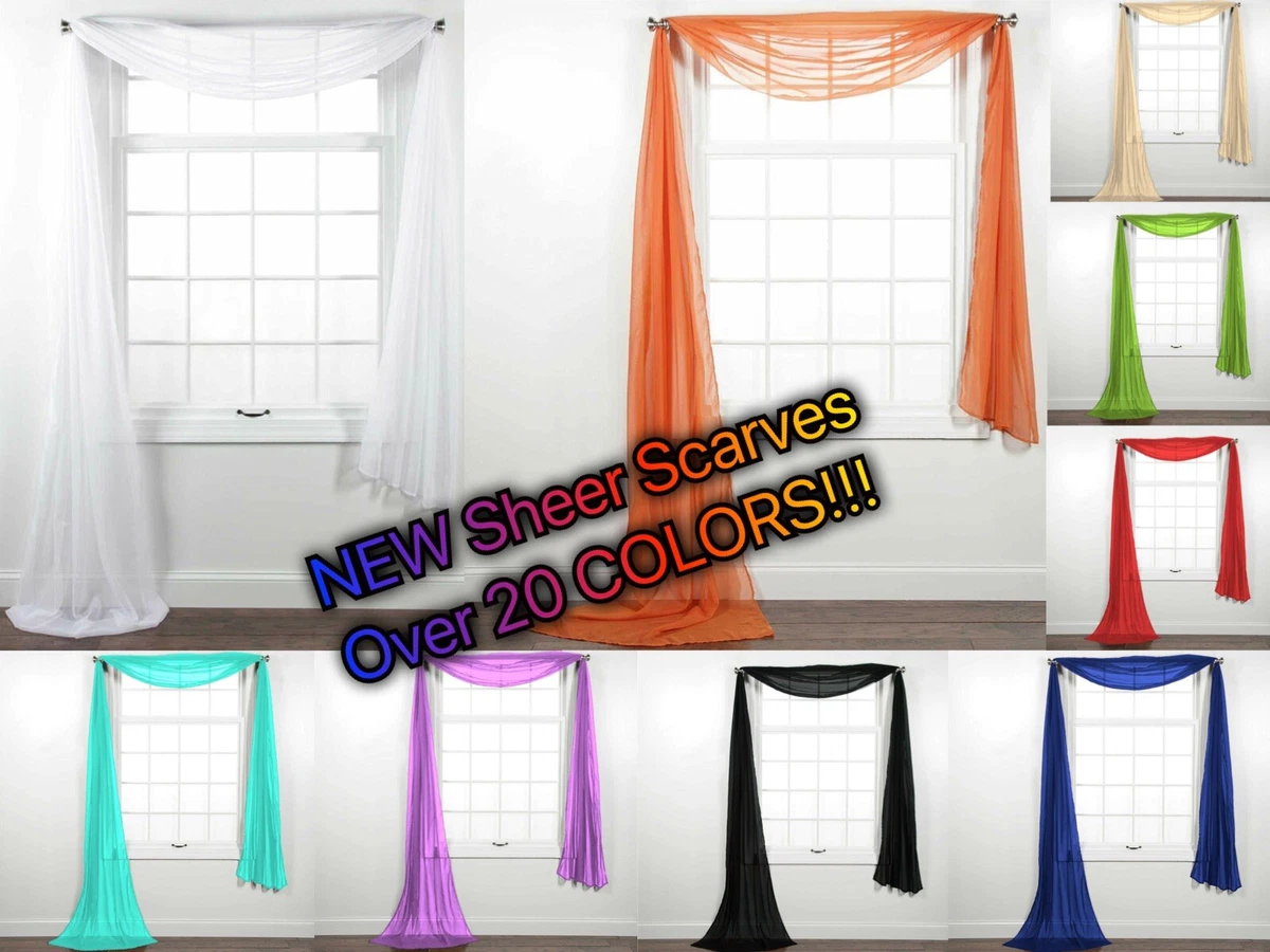 Scarf valances for wide windows deals