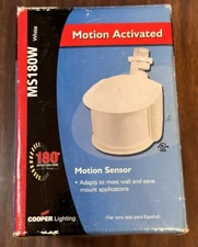 Cooper Lighting MS180W 180 Replacement Motion Security Sensor Floodlight, White