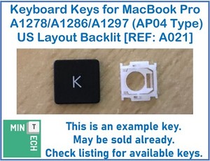 Tastatur Ersatz Tasten für Apple MacBook Pro US A1278/A1286/A1297 (Typ AP04)