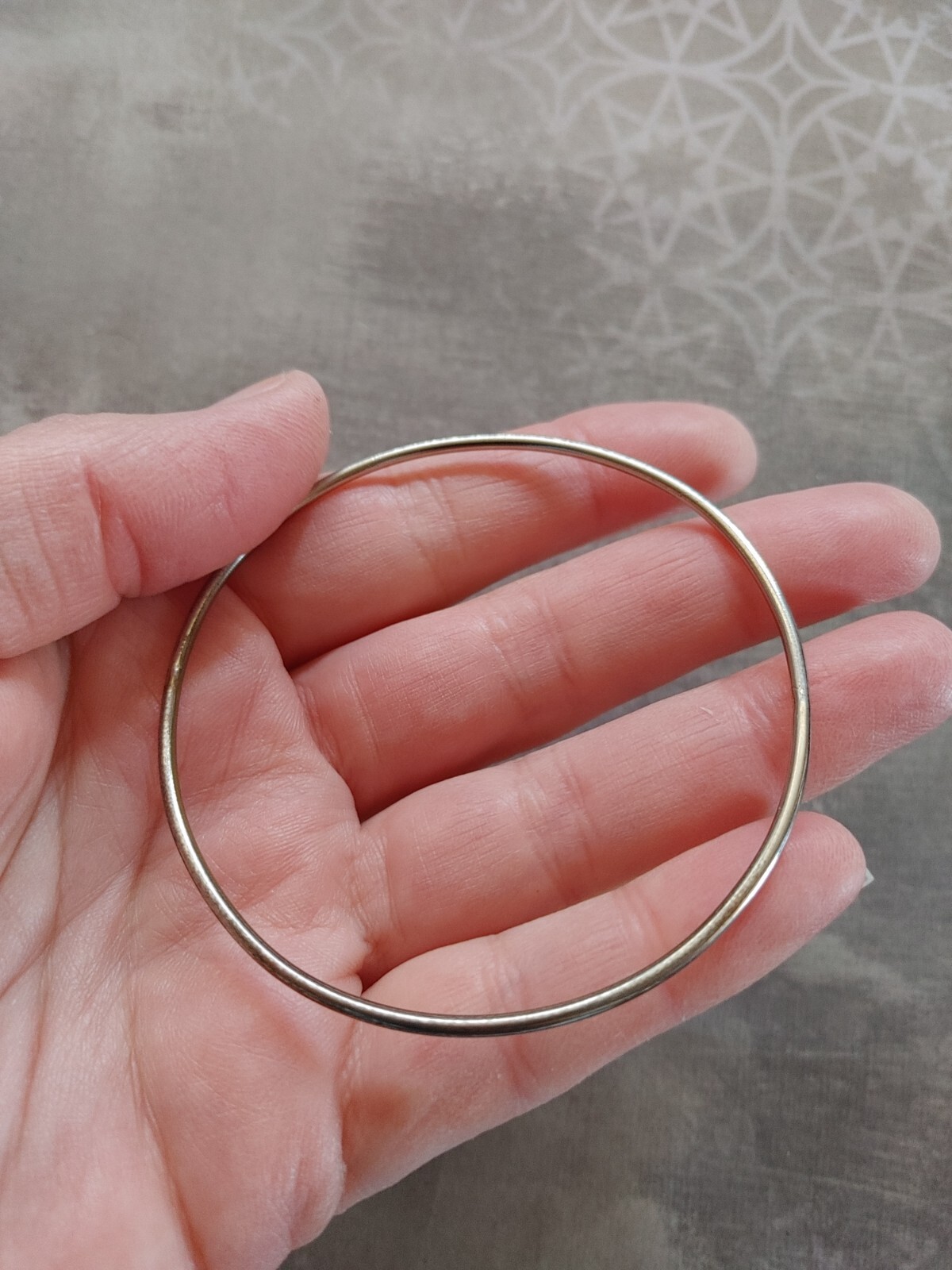 vintage bangle bracelet solid sterling silver 925… - image 1