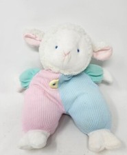 Vintage Eden Waffle Weave Thermal Plush Floppy Lamb Lovey Musical Music Wind Up