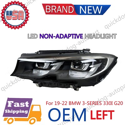 New OEM LED Headlight Without AFS For BMW 3' G20 330i Left LH Side 2019-2022 US