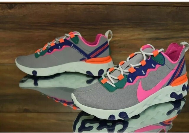Size 6 5 Nike React Element 55 Wolf Grey Fuchsia For Sale Online Ebay