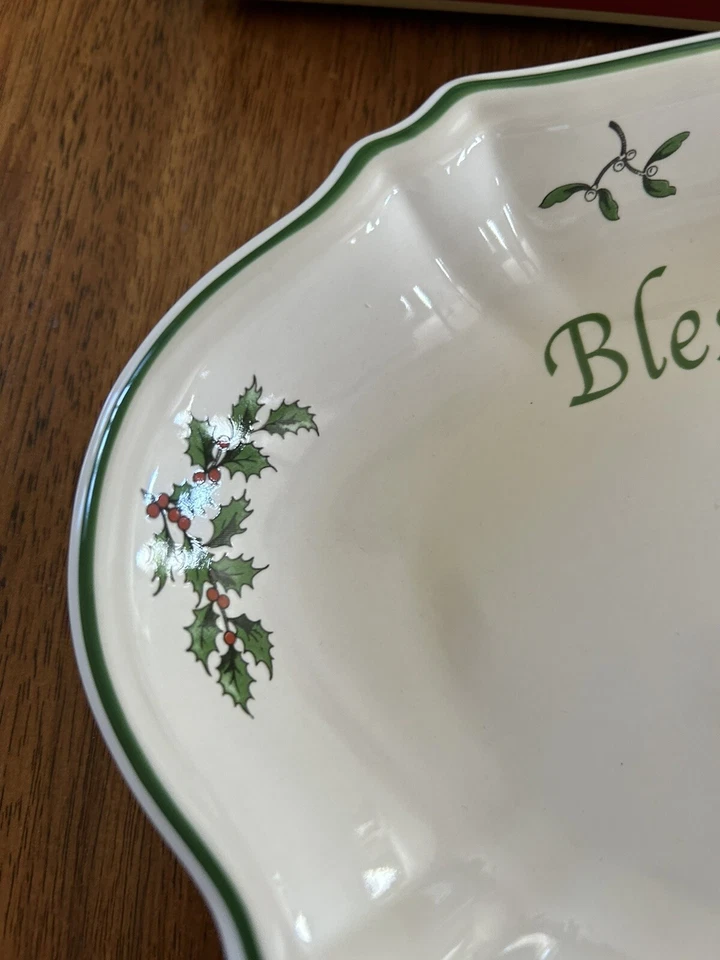 Spode Christmas Tree Bless this Home Oval 11" Tray - New In Box - Image 4 of 4