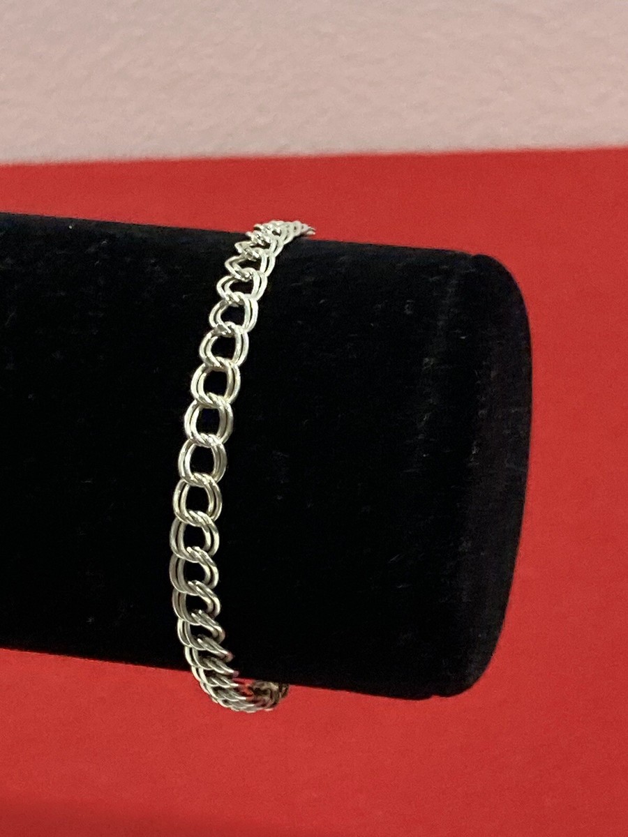 Vintage ITALY 925 Signed Sterling Silver Double Oval Link
