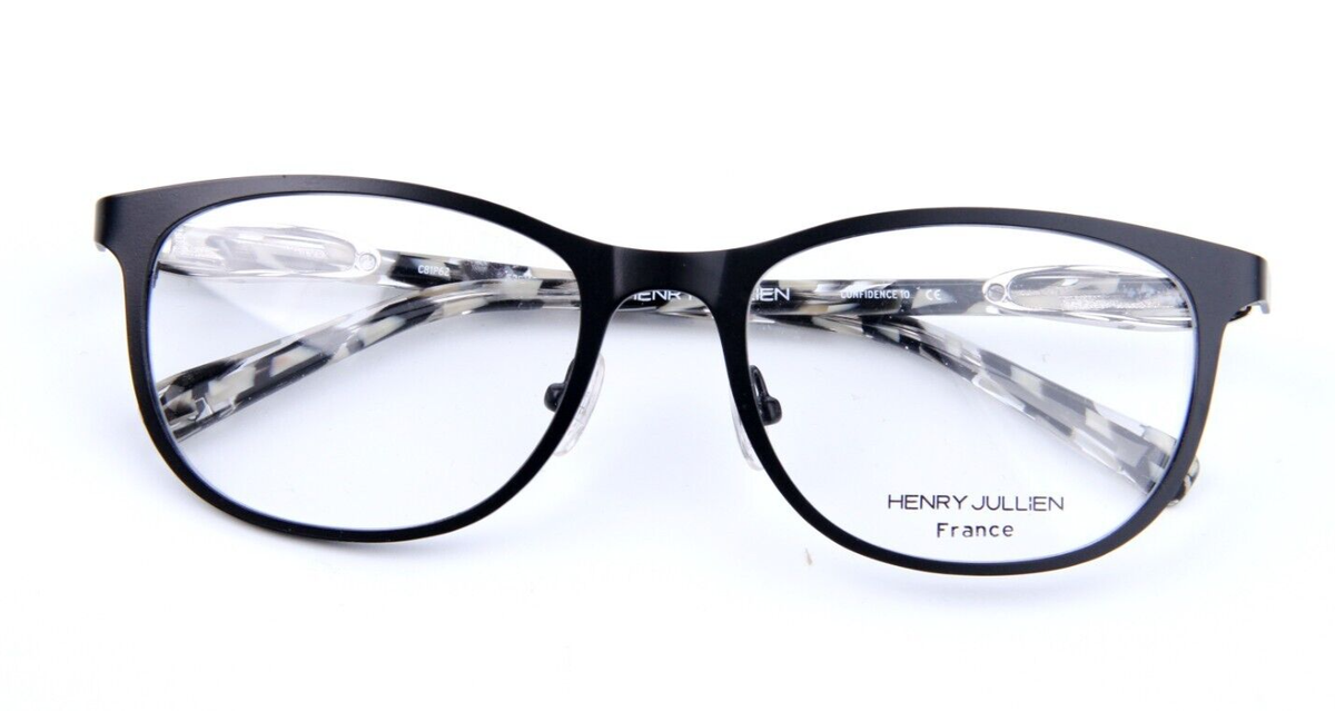 Eyeglasses frame Metal Black White Creator Henry Jullien optical