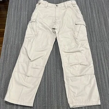 GUIDE GEAR Cargo Pants Mens 36x32 Beige Ripstop Tactical Double Knee Act *34x30