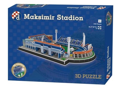 Dinamo Zagreb Stadion Maksimir 106 Teile 3D Puzzle. Lizenz AUSVERKAUF
