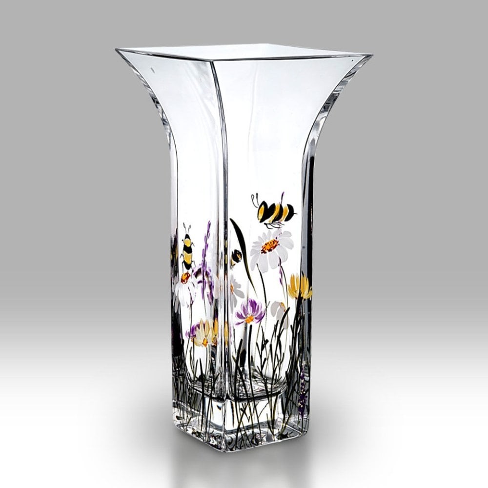 Nobile Glassware Bees & Blooms Flared Vase 22.5cm - 2185-21