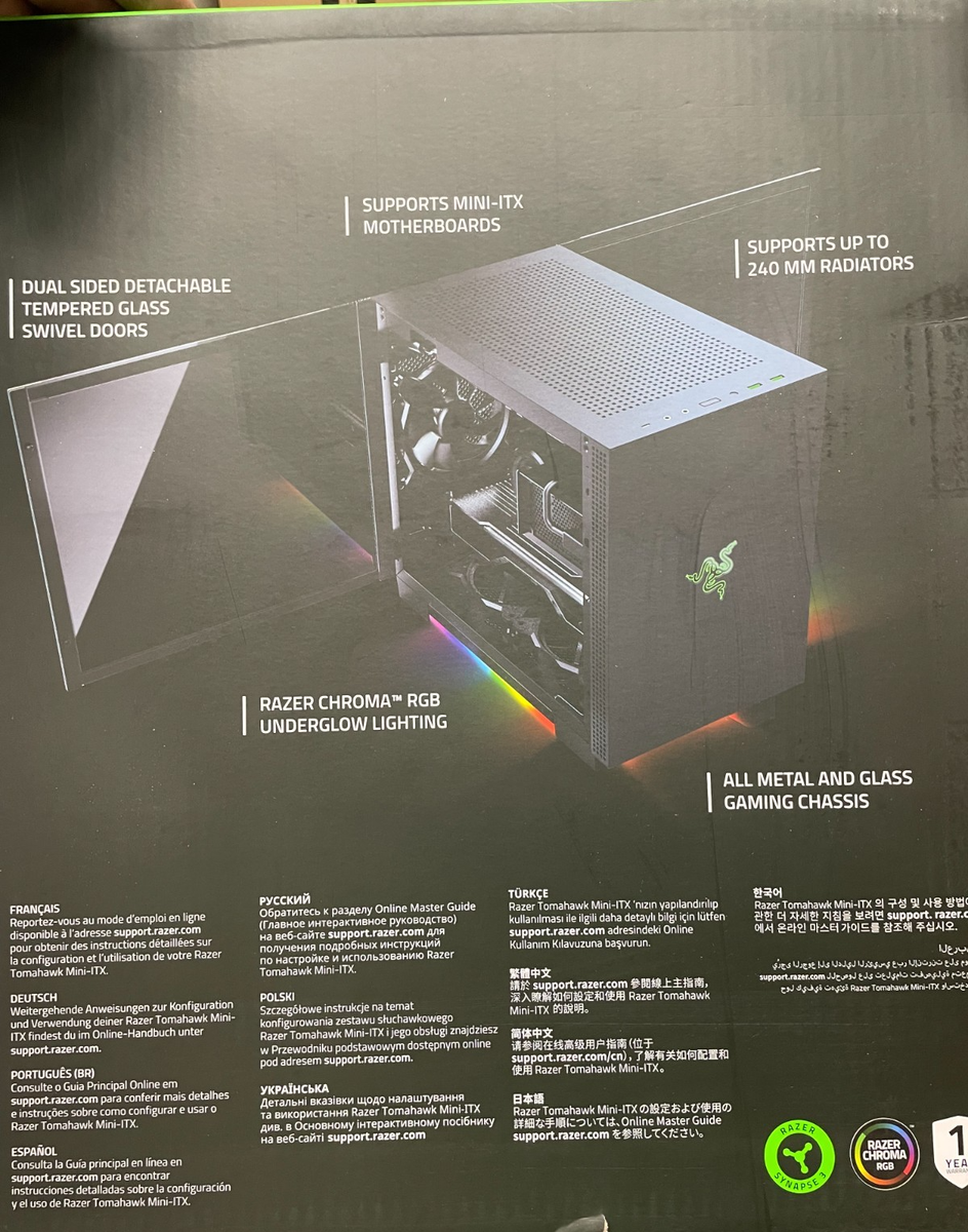 Razer Tomahawk Mini-ITX Mini Tower Gaming PC Case Tempered Glass