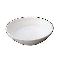 Min (Mine) Melamine Ware White Round Deep Plate Small M11-108_