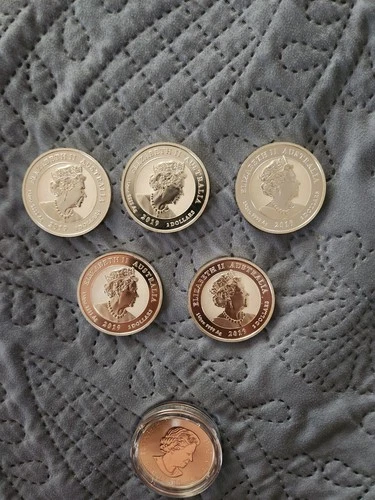 6 1.5 oz silver rounds queen Elizabeth II