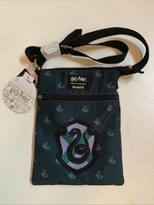 Loungefly Harry Potter Passport Land  Sea Green Slytherin Crossbody Travel Bag