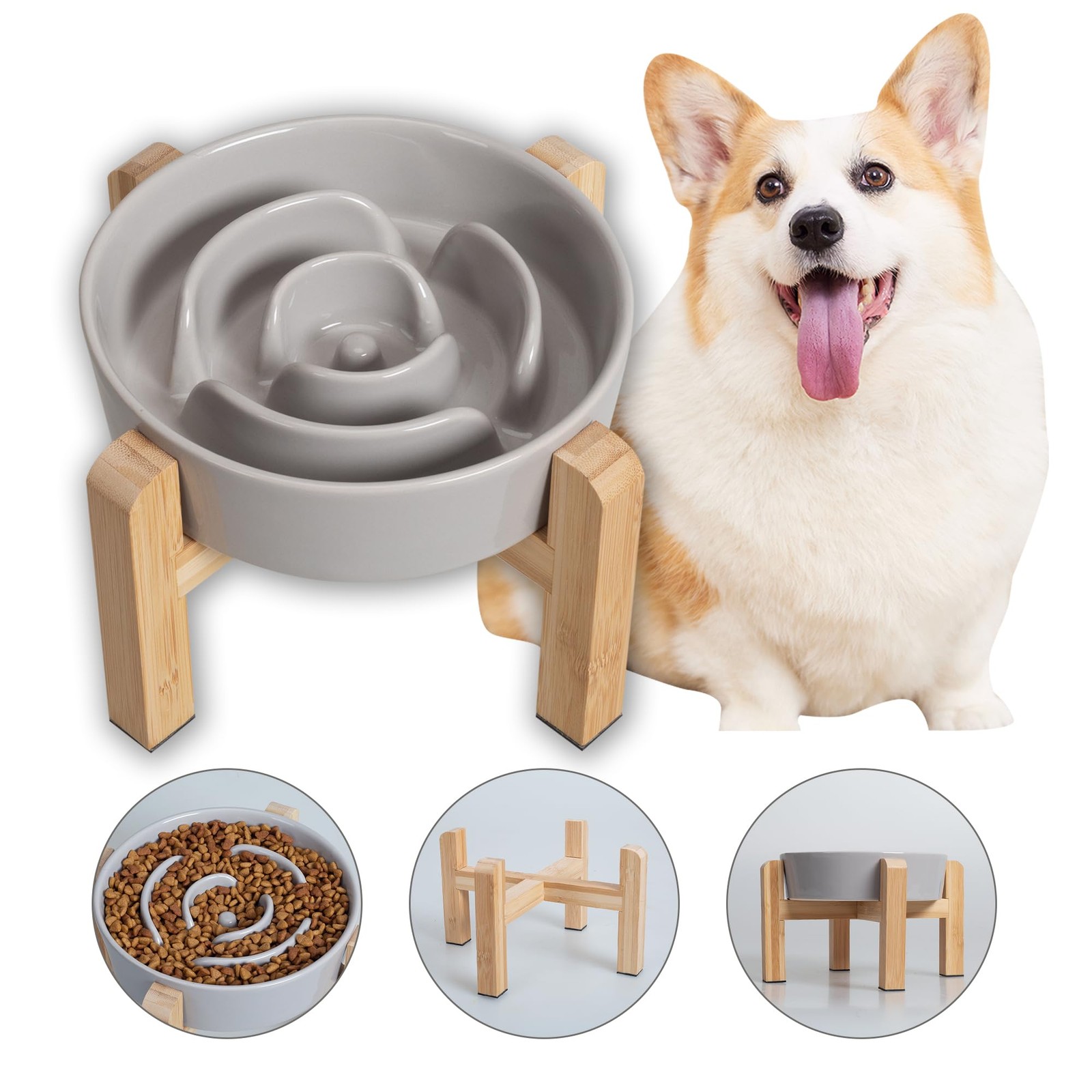 Dish With Stand - Raised Fe...