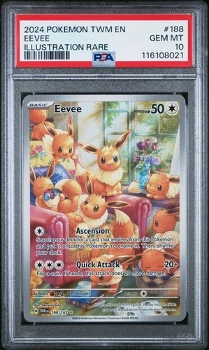 PSA 10 Eevee 188/167 Sv06: Twilight Masquerade Holo