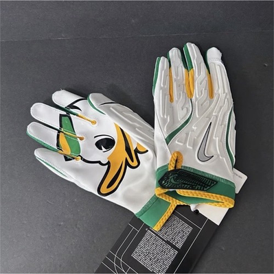 #ad #ad Nike Oregon Ducks Football Gloves Full Finger White Green Yellow $35.00