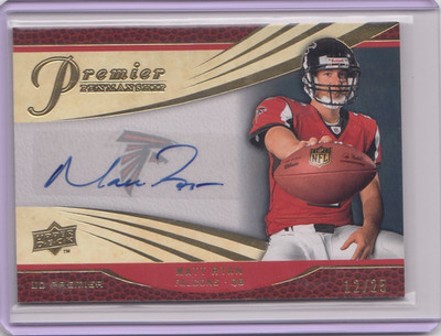 2008 UPPER DECK ICONS MATT RYAN RC PREMIER PENMANSHIP AUTOGRAPH #12/25 FALCONS