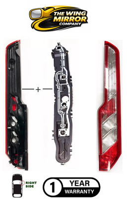 For Ford Tourneo Custom 2014-2023 Rightside Van Rear Lamp Light With Bulb Holder