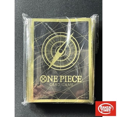 One Piece Card Game Sleeves Black Gold Deck Protector Official