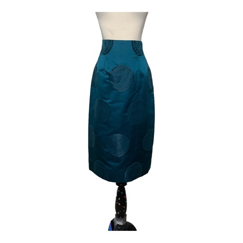 Tuta giacca gonna verde acqua sartoriale ispirazione asiatica vintage anni 80 taglia small - Foto 4 di 12
