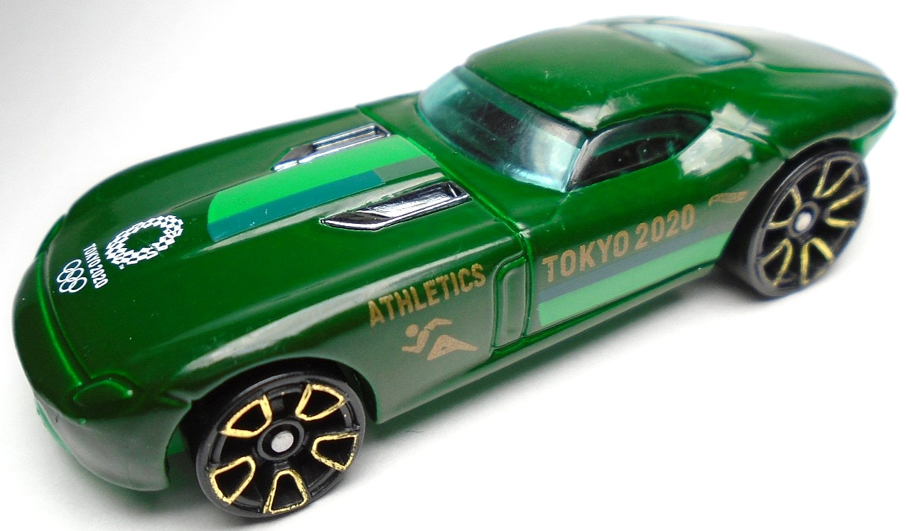 2020 HOT WHEELS OLYMPIC GAMES TOKYO 2020 FAST FELION GREEN DIECAST 2 3/4" CAR 