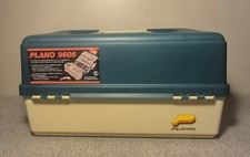 Vintage PLANO Large 9606 High Hip 6 Tray Fishing, Tackle Box - Very Nice , Clean