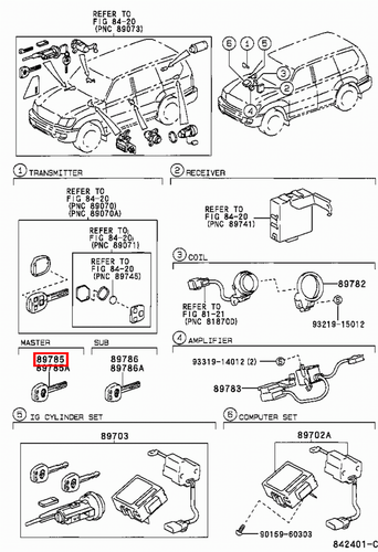 Genuine Toyota LandCruiser 100 Series HDJ Transponder Master Key Blank Uncoded - Picture 9 of 12