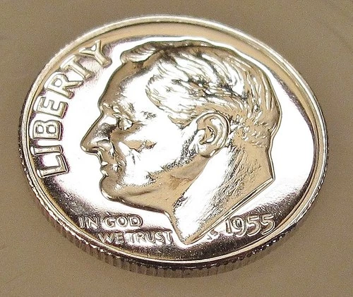 1955 Gem  Proof  "EYE CANDY" Dime 90% Silver Blazing Luster  #309 ~ 4