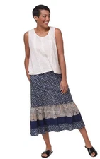Tulip Clothing Ryder Womens Tiered Skirt in Tile