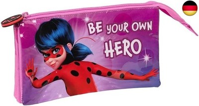 Safta Ladybug 812202744 Pencil Case 3 Compartments 22 x 12 x 3 cm Cartoon