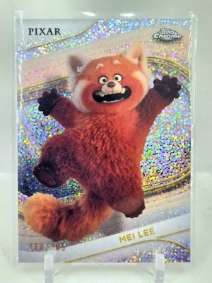2025 Topps Chrome Disney Mei Lee Speckle Variation Refractor 188/265 Turning Red