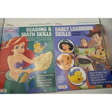 2 Disney School Skills at Home Workbook Set Reading Math Early Learning Alphabet