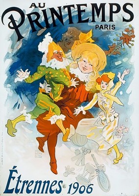 17205.Wall Decor Poster.Interior Art.Au Printemps Paris Etrennes 1906 Nouveau