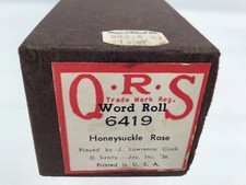 QRS Word Roll Player Piano 6419 HONEYSUCKLE ROSE 1936 Lawrence Cook USA Santly J