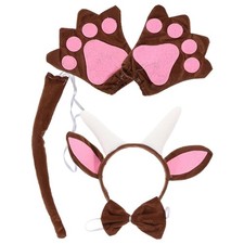Durable Assorted Goat Ear Headband Cosplay Hairwear with Decorative Bow Tie