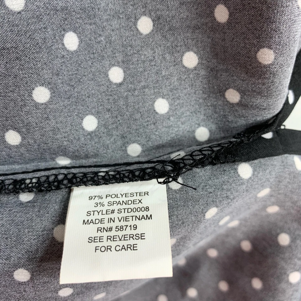 Vestido feminino NY Collection tamanho grande pequeno PL preto branco pontos sem mangas novo - Imagem 4 de 4