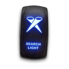 Blue Laser Etched LED Rocker Switch - 20A Dual Light - 5-Pin