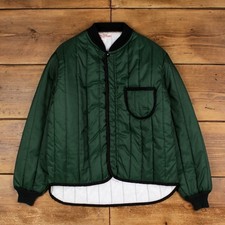 Giacca imbottita vintage Dacron 88 M uomo anni 80 verde trapuntata isolata abbigliamento da lavoro