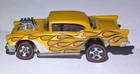 Hot Wheels Redline 1957 Chevy Diecast Car Caramel Flames 1976 Mattel Vintage 70s