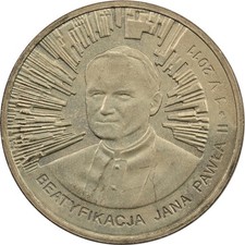 Poland - 2 Zlote - 2011 MW - Unc - Beatification of Pope John Paul II