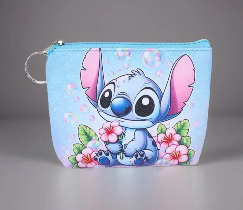 Stitch Geldbeutel Disney Geldbörse Mäppchen Brieftasche Mit Schlüsselanhänger - Bild 1 von 1