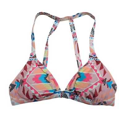 Billabong Tribe Time Swim Bikini Top Triangle Pink Summer Beach Babe Y2K Boho